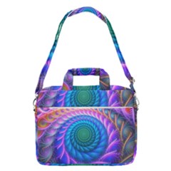 Peacock Feather Fractal Macbook Pro 16  Shoulder Laptop Bag by Wav3s