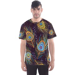 Pattern Feather Peacock Men s Sport Mesh Tee