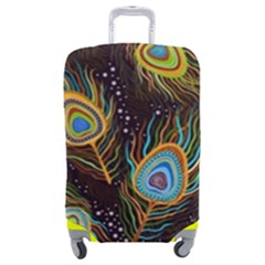 Pattern Feather Peacock Luggage Cover (medium) by Wav3s