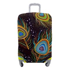 Pattern Feather Peacock Luggage Cover (small) by Wav3s