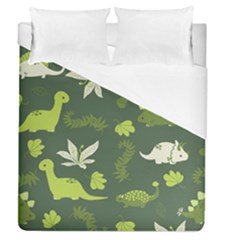 Cute Dinosaur Pattern Duvet Cover (queen Size) by Wav3s