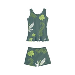 Cute Dinosaur Pattern Kids  Boyleg Swimsuit