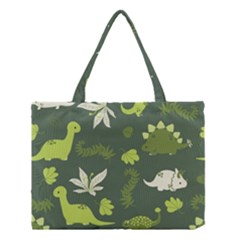 Cute Dinosaur Pattern Medium Tote Bag by Wav3s