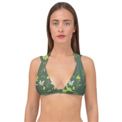 Cute Dinosaur Pattern Double Strap Halter Bikini Top by Wav3s