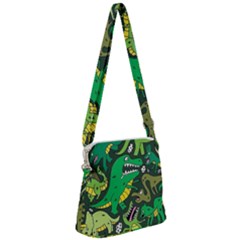 Dino Kawaii Zipper Messenger Bag by Wav3s