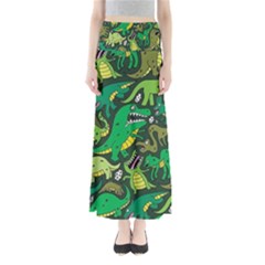 Dino Kawaii Full Length Maxi Skirt by Wav3s