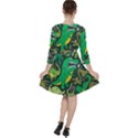 Dino Kawaii Quarter Sleeve Ruffle Waist Dress View2