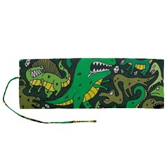 Dino Kawaii Roll Up Canvas Pencil Holder (m) by Wav3s