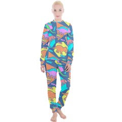 Dinosaur Pattern Women s Lounge Set by Wav3s