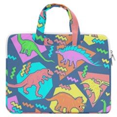 Dinosaur Pattern Macbook Pro 16  Double Pocket Laptop Bag  by Wav3s