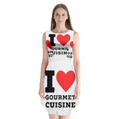 I Love Gourmet Cuisine Sleeveless Chiffon Dress  