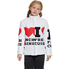 I Love French Cuisine Kids  Puffer Bubble Jacket Coat by ilovewhateva