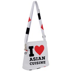 I Love Asian Cuisine Zipper Messenger Bag by ilovewhateva