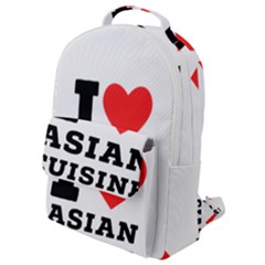 I Love Asian Cuisine Flap Pocket Backpack (small) by ilovewhateva