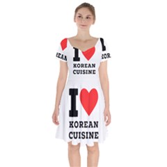 I Love Korean Cuisine Short Sleeve Bardot Dress by ilovewhateva