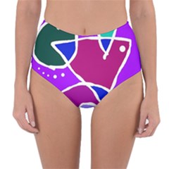 Mazipoodles In The Frame  Reversible High-waist Bikini Bottoms by Mazipoodles