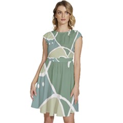 Mazipoodles In The Frame - Balanced Meal 31 Cap Sleeve High Waist Dress by Mazipoodles