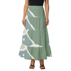 Mazipoodles In The Frame - Balanced Meal 31 Tiered Ruffle Maxi Skirt by Mazipoodles