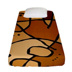 Mazipoodles In The Frame - Brown Fitted Sheet (Single Size)