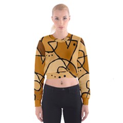 Mazipoodles In The Frame - Brown Cropped Sweatshirt by Mazipoodles