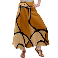 Mazipoodles In The Frame - Brown Women s Satin Palazzo Pants by Mazipoodles