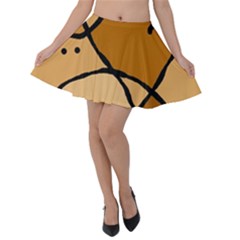 Mazipoodles In The Frame - Brown Velvet Skater Skirt by Mazipoodles