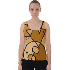 Mazipoodles In The Frame - Brown Velvet Tank Top by Mazipoodles