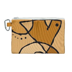 Mazipoodles In The Frame - Brown Canvas Cosmetic Bag (large) by Mazipoodles