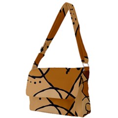 Mazipoodles In The Frame - Brown Full Print Messenger Bag (l) by Mazipoodles