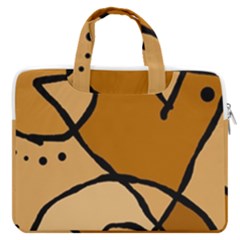 Mazipoodles In The Frame - Brown Macbook Pro 13  Double Pocket Laptop Bag by Mazipoodles