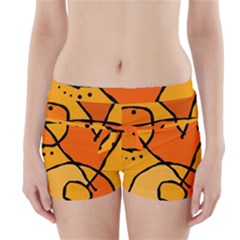 Mazipoodles In The Frame - Orange Boyleg Bikini Wrap Bottoms by Mazipoodles