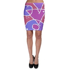 Mazipoodles In The Frame  - Pink Purple Bodycon Skirt by Mazipoodles