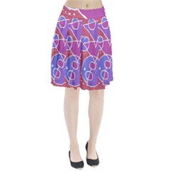 Mazipoodles In The Frame  - Pink Purple Pleated Skirt by Mazipoodles