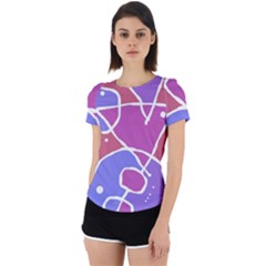 Mazipoodles In The Frame  - Pink Purple Back Cut Out Sport Tee by Mazipoodles