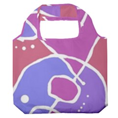 Mazipoodles In The Frame  - Pink Purple Premium Foldable Grocery Recycle Bag by Mazipoodles