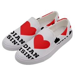 I Love Indian Cuisine Men s Canvas Slip Ons