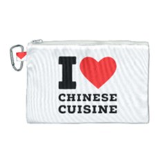 I Love Chinese Cuisine Canvas Cosmetic Bag (large)