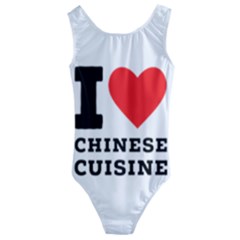 I Love Chinese Cuisine Kids  Cut-out Back One Piece Swimsuit by ilovewhateva