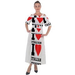 I Love Italian Cuisine Shoulder Straps Boho Maxi Dress  by ilovewhateva