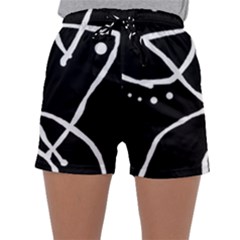 Mazipoodles In The Frame - Black White Sleepwear Shorts by Mazipoodles