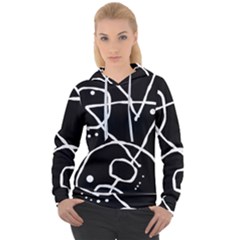 Mazipoodles In The Frame - Black White Women s Overhead Hoodie by Mazipoodles