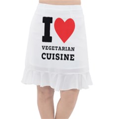 I Love Vegetarian Cuisine  Fishtail Chiffon Skirt by ilovewhateva