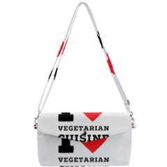 I Love Vegetarian Cuisine  Removable Strap Clutch Bag by ilovewhateva