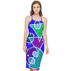 Mazipoodles In The Frame - Balanced Meal 2 Bodycon Cross Back Summer Dress by Mazipoodles