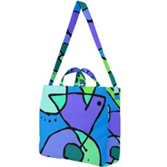 Mazipoodles In The Frame - Balanced Meal 5 Square Shoulder Tote Bag by Mazipoodles