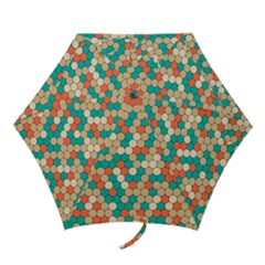 Multicolored Honeycomb Colorful Abstract Geometry Mini Folding Umbrellas by Vaneshop