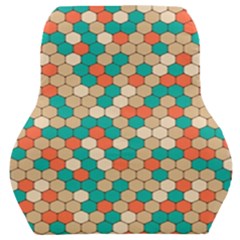 Multicolored Honeycomb Colorful Abstract Geometry Car Seat Back Cushion  by Vaneshop