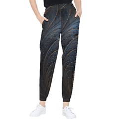 Abstract Dark Shine Structure Fractal Golden Women s Tapered Pants by Vaneshop