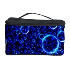 Blue Bubbles Abstract Cosmetic Storage Case by Vaneshop