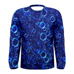 Blue Bubbles Abstract Men s Long Sleeve Tee by Vaneshop